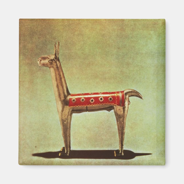 Imán Figura de la Llama Plata, del Perú, después de 143 (Frente)