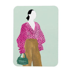Imán Figura de la moda: Punto Polka superior