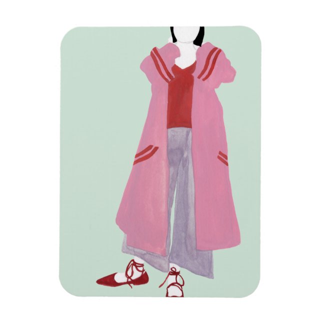 Imán Figura de moda permanente - Chaqueta sobredimensio (Vertical)