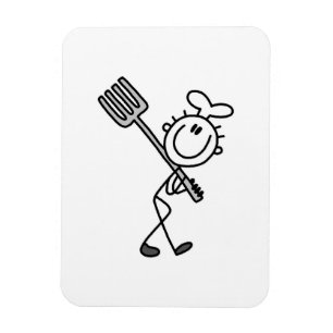 Imán Figura de palito Chef con tenedor