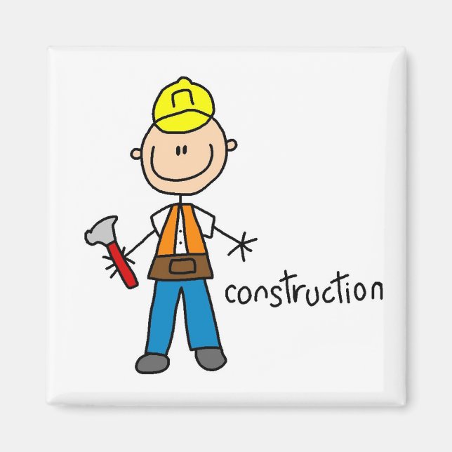 Imán Figura de palito de construcción (Frente)
