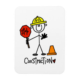 Imán Figura de palito de trabajador de la construcción