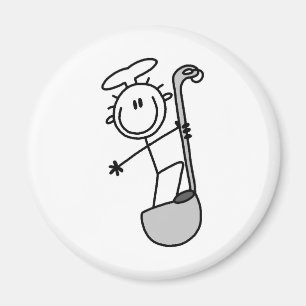 Imán Figura de palitos de Chef con Cucharón
