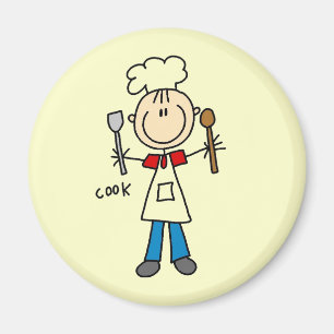 Imán Figura de palo cocinero