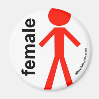 Imán Figura de palo femenino