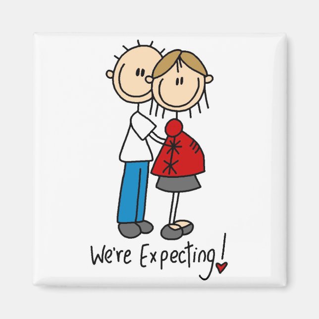 Imán Figura de palo que esperamos (Frente)