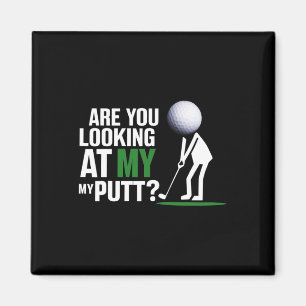 Imán Figura de palos de golf divertida mirando mi putt 