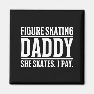 Imán Figura de patinaje sobre hielo Papá Ella patina Pa