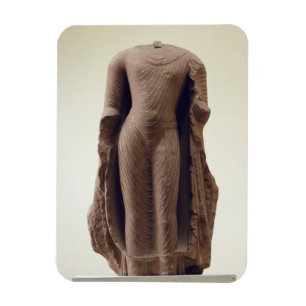 Imán Figura de un Buda derecho, Jamalpur, Mathura (con