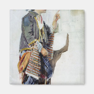 Imán Figura de un chica disfrazado de turco del siglo X