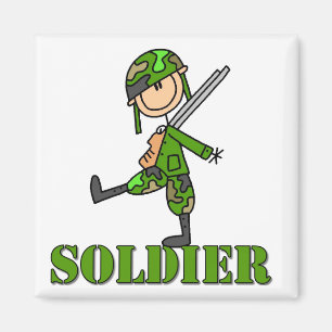 Imán Figura del palillo del soldado
