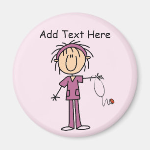 Imán Figura femenina blanca camisetas y regalo del