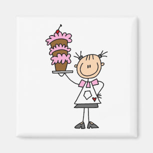 Imán Figura femenina camisetas y regalos del palillo