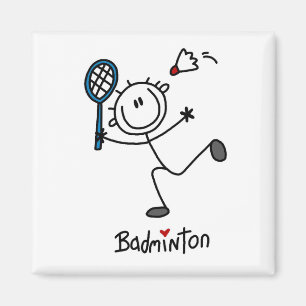 Imán Figura masculina básica bádminton del palillo