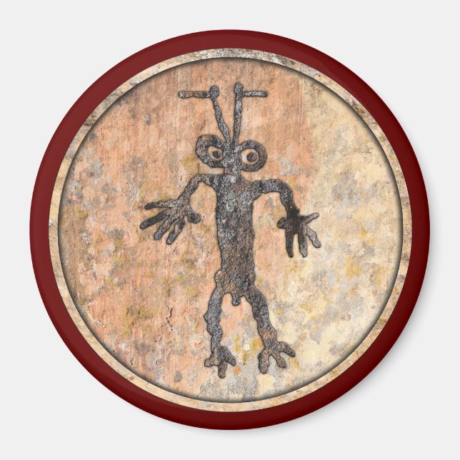 Imán Figura masculina Petroglifo (Frente)