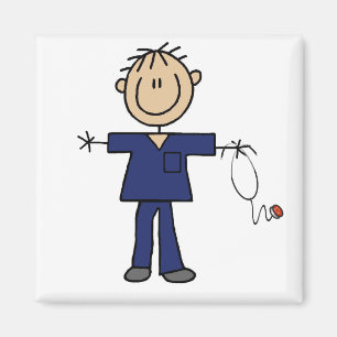 Imán Figura masculina piel del palillo del medio de la