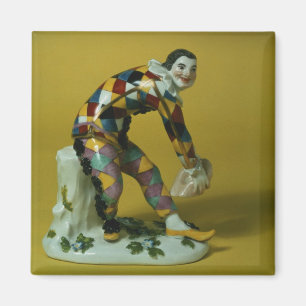 Imán Figura meissen de Harlequin, c.1750