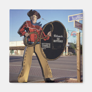 Imán Figura muestra del vaquero que acoge con