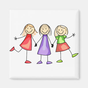 Imán Figura niños del palillo