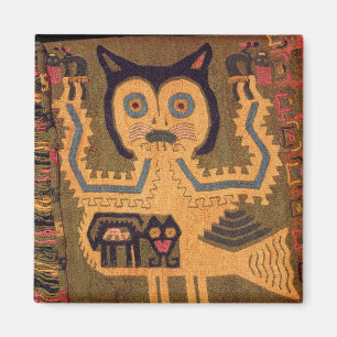 Imán Figura rodada de un jaguar, cultura de Paracas