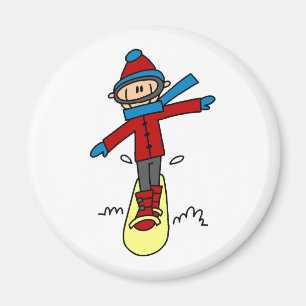 Imán Figura snowboard del palillo