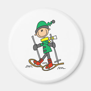 Imán Figura Snowshoeing del palillo