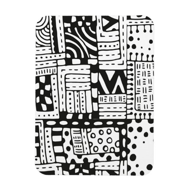Imán Figuras abstractas inspiradas en India (Vertical)