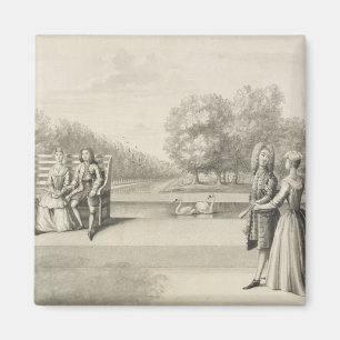 Imán Figuras en el banco del agua larga, Hampton Cou