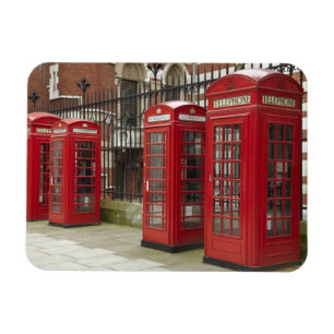 Imán Fila de las casillas de teléfono en la parte post