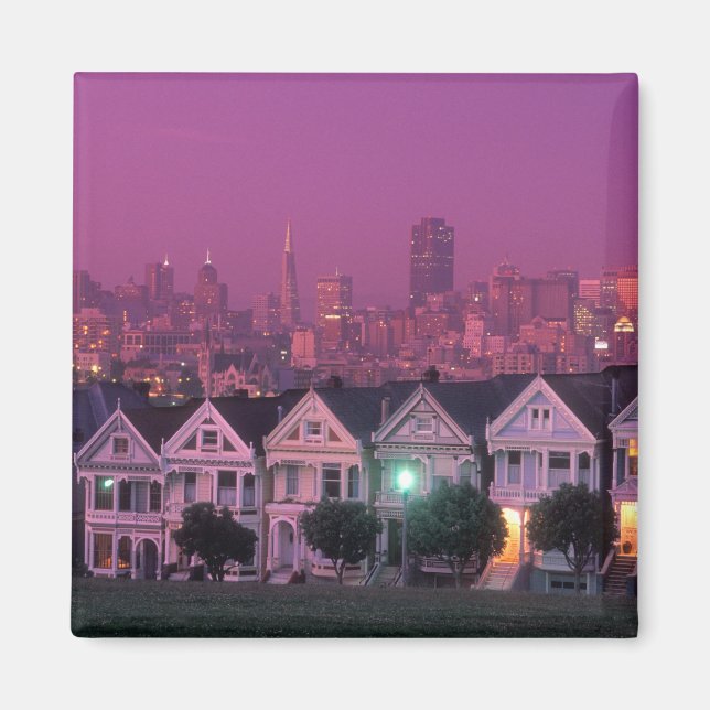 Imán Filas al atardecer en San Francisco, (Frente)