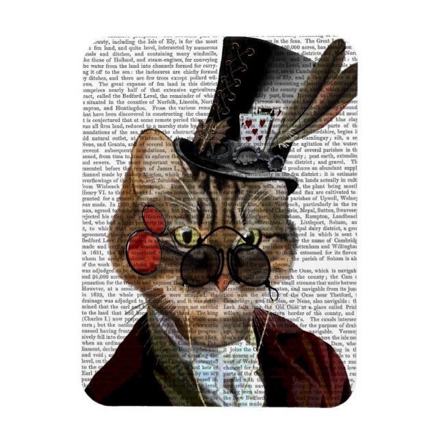 Imán Fileas Feline Steampunk Cat & Top Hat 2 (Vertical)