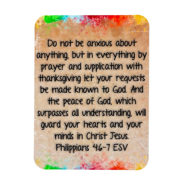 Imán Filipenses 4:6-7 Versículo de la Biblia  (Vertical)