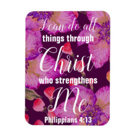 Imán Filipinas 4:13 Biblia Verse Floral