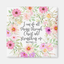 Filipinas 4:13 Escritura Biblia Verse Floral