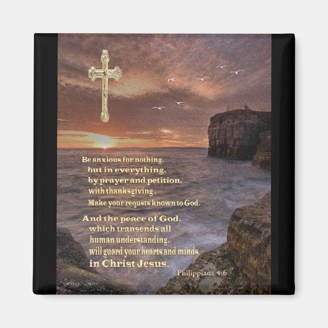 Imán Filipinas 4:6 regalos cristianos (Frente)