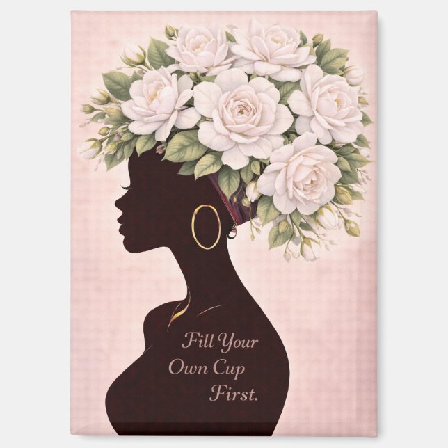 Imán Fill Your Own Cup First Inspirational Magnet (Anverso)