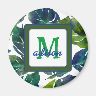 Imán Filódromo verde y azul monogramado