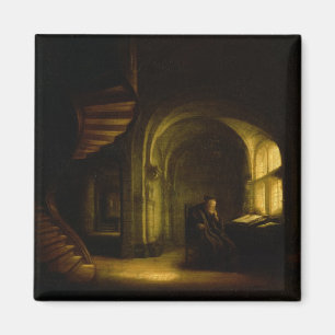 Imán Filósofo con un libro abierto, 1625-7 (aceite en