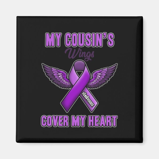 Imán Fin de la sobredosis Las alas de mi primo cubren m (Frente)