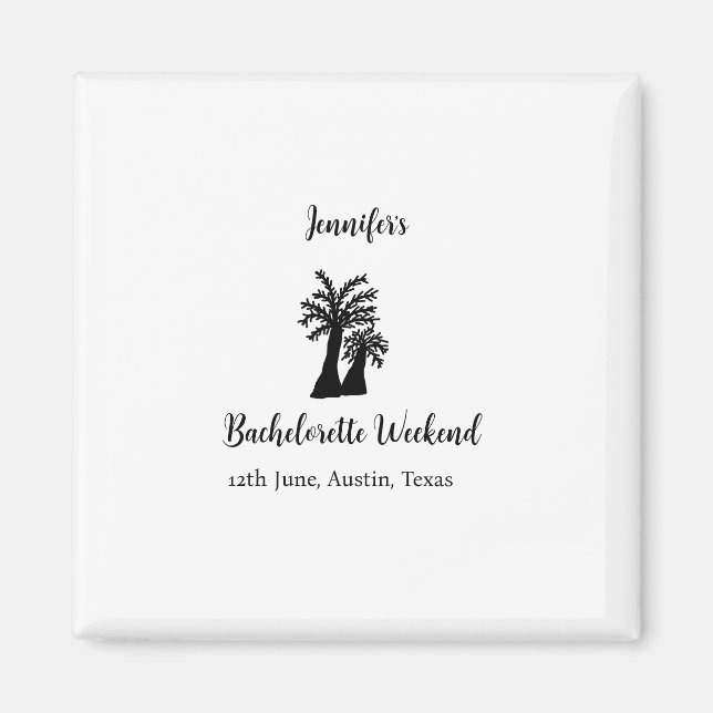 Imán Fin de semana de soltera club del árbol de coco ag (Frente)