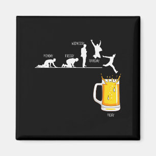 Imán Fin de semana viernes cerveza alcohol fiesta vacac