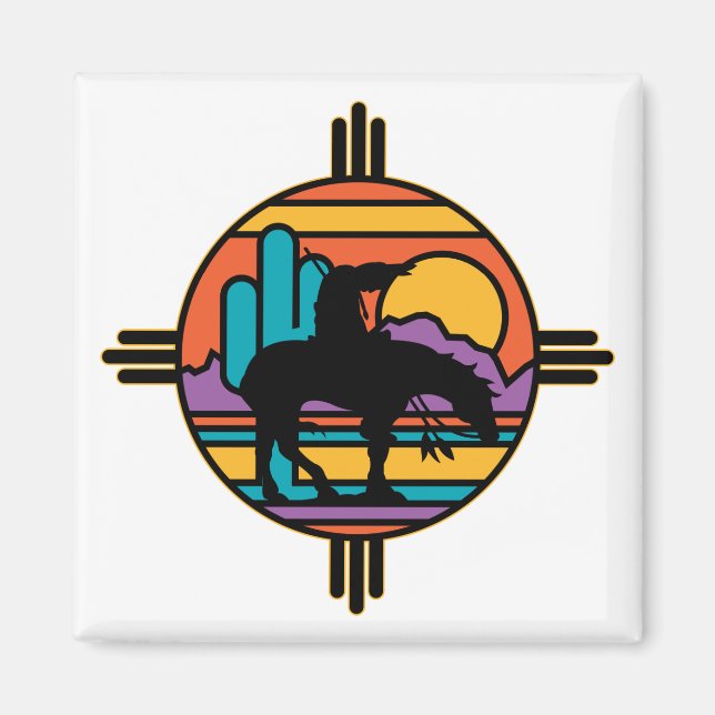 Imán Fin del camino nativo americano indio (Frente)