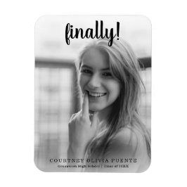 Imán Finalmente Invitación moderna de graduación de fot