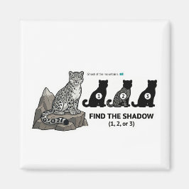 Imán Find The Shadow: Snow Leopard Kazakhstan Animal Wo