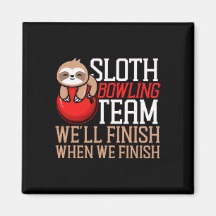 Imán Finis el divertido equipo de boliche Sloth Bowling