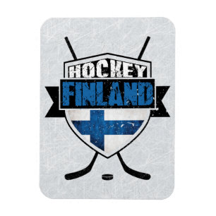 Imán finlandés de Suomi del escudo del hockey