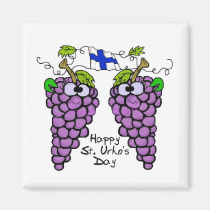 Imán finlandés patriótico de las uvas