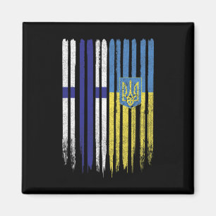 Imán Finlandia Ucrania Bandera finlandesa ucraniana