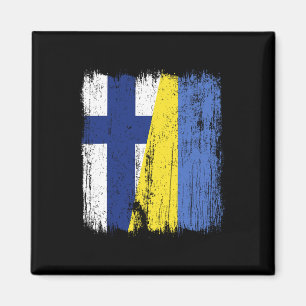 Imán Finlandia Ucrania Media Bandera Herencia Finlandes