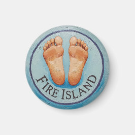 Imán Fire Island barefoot & fancy free Funny fridge